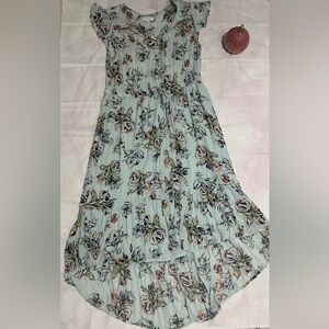 New Directions High Low Dress in Light Blue Floral